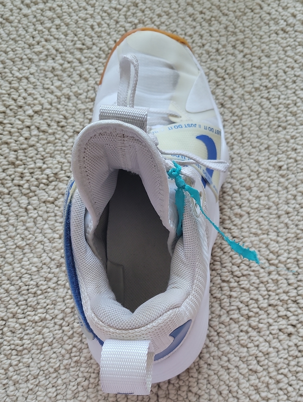 Nike Kids White and Blue Sneakers